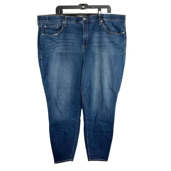 Torrid Medium Wash High Rise Sky High Skinny Jeans Women's Plus Size 28 Tall - Picture 1 of 8